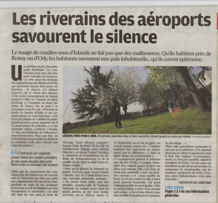 Le Parisien 19 avril 2010
