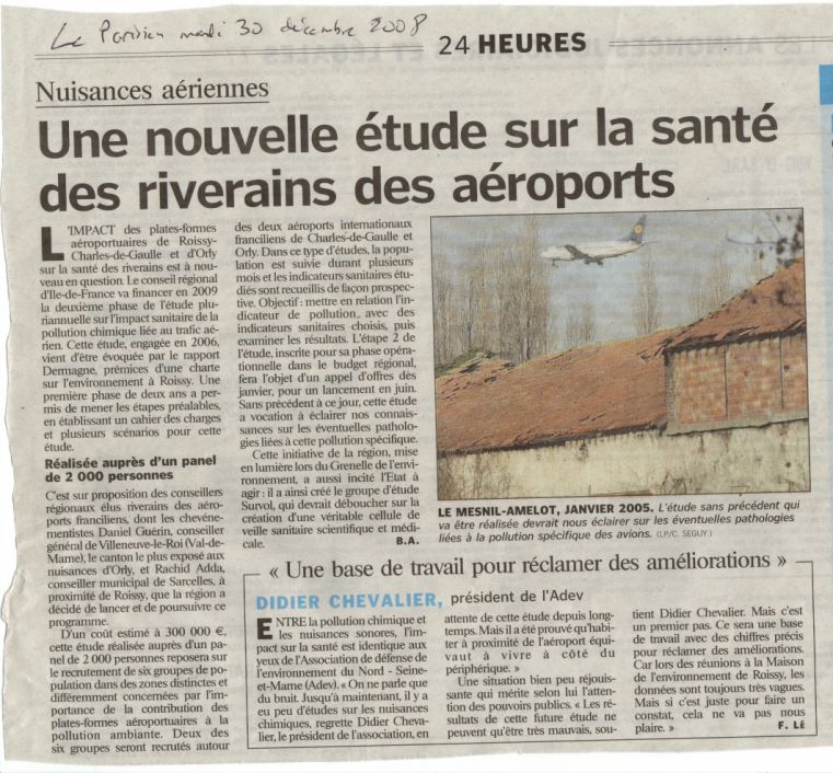 Le Parisien 30 décembre 2008